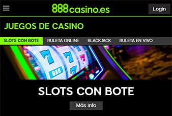 Una slot de tipo clásico con bote progresivo del 888casino.