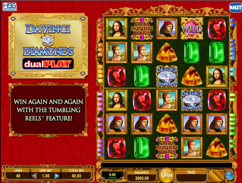 Da Vinci Diamonds Dual Play Slot from IGT